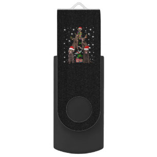 Dog Lover Chocolate Labrador Christmas Tree Flash Drive