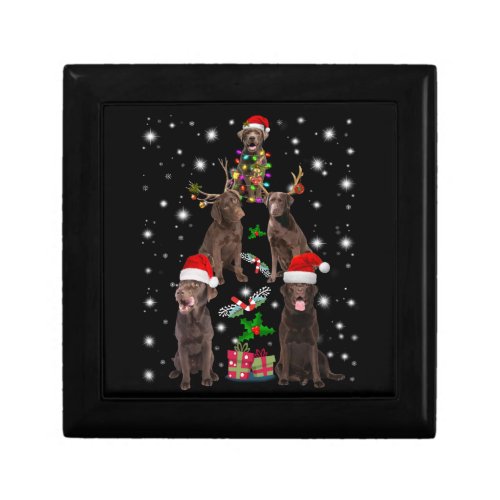 Dog Lover  Chocolate Labrador Christmas Tree Gift Box