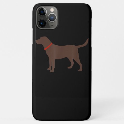 Dog Lover  Chocolate Labrador Dog Silhouette iPhone 11 Pro Max Case