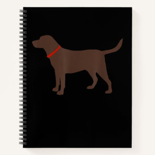 Dog Lover Chocolate Labrador Dog Silhouette Notebook