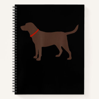 Dog Lover | Chocolate Labrador Dog Silhouette Notebook