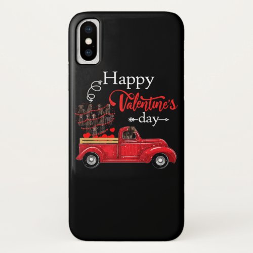 Dog Lover  Chocolate Labrador Happy Valentine iPhone XS Case