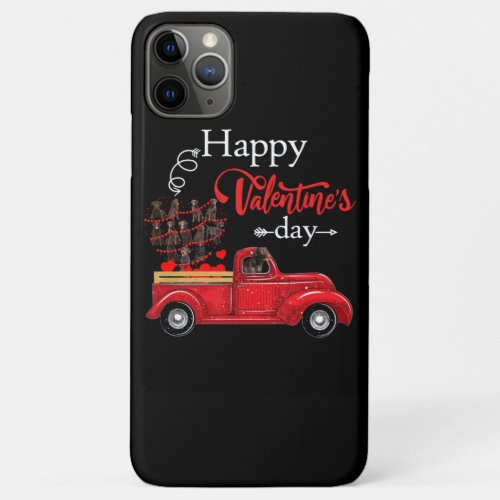 Dog Lover  Chocolate Labrador Happy Valentine iPhone 11 Pro Max Case