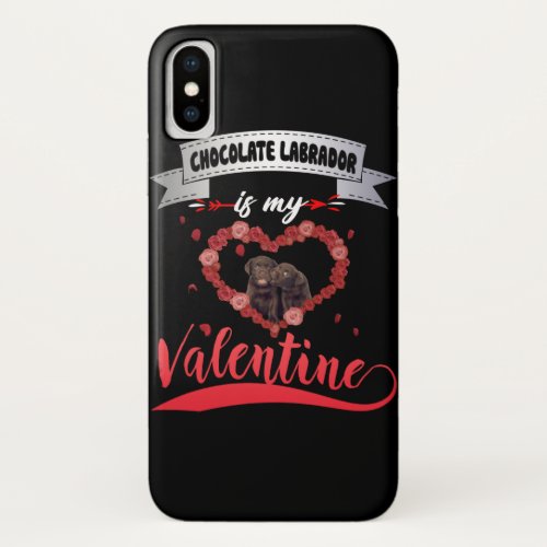 Dog Lover  Chocolate Labrador Is My Valentine iPhone XS Case