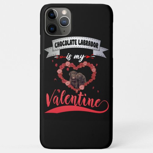 Dog Lover  Chocolate Labrador Is My Valentine iPhone 11 Pro Max Case