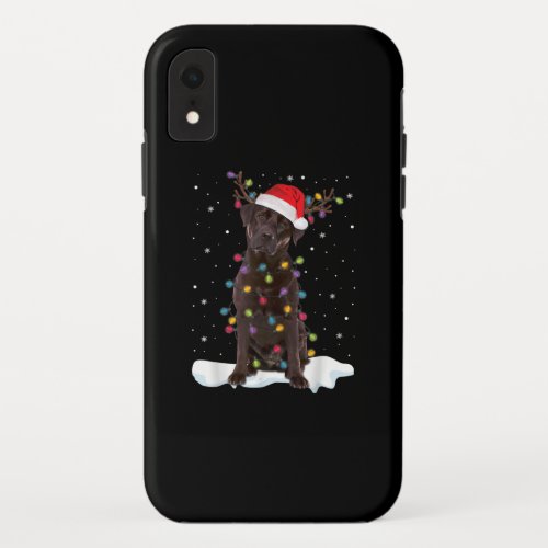 Dog Lover  Chocolate Labrador Retriever Christmas iPhone XR Case
