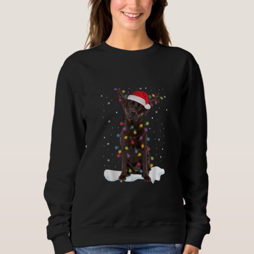 Dog Lover  Chocolate Labrador Retriever Christmas Sweatshirt