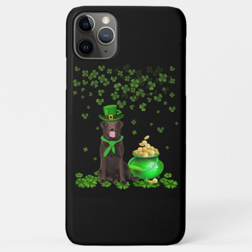Dog Lover Chocolate Labrador Through The Shamrock iPhone 11 Pro Max Case