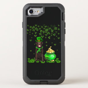 Dog Lover Chocolate Labrador Through The Shamrock OtterBox Defender iPhone SE/8/7 Case
