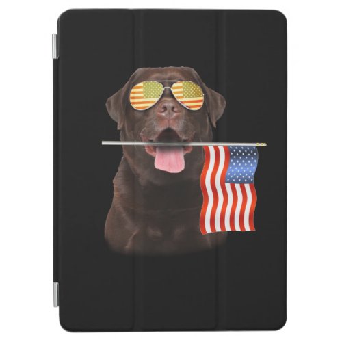 Dog Lover  Chocolate Labrador USA American Flag iPad Air Cover