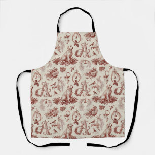 Dog Lover Christmas Apron Letter A Monogram