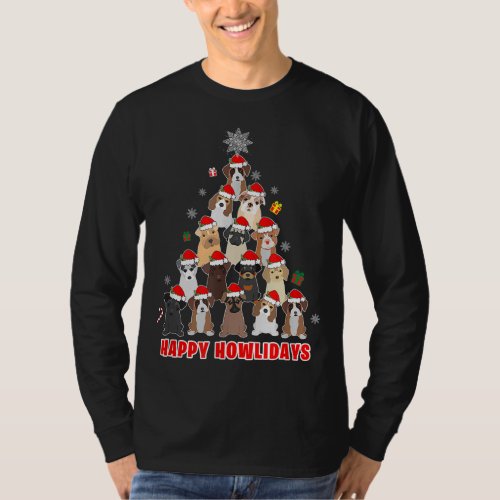 Dog Lover Christmas Tree Gift T_Shirt
