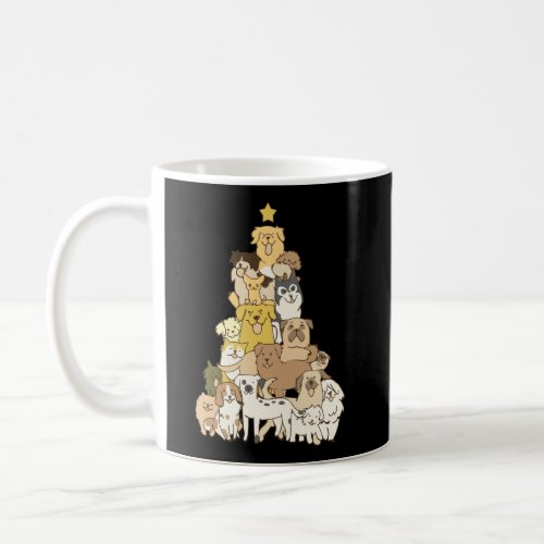 Dog Lover Christmas Tree Merry Dogmas Cute Puppy X Coffee Mug