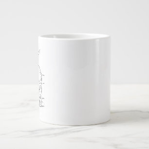 Dog Lover Coffee Mug, Beagle Illustration Giant Coffee Mug
