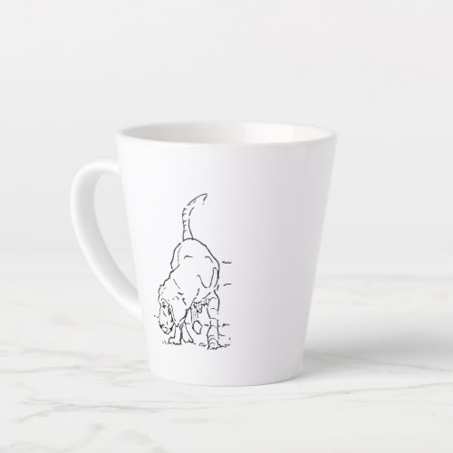 Dog Lover Coffee Mug, Beagle Illustration Latte Mug
