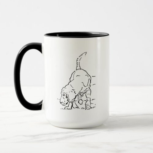 Dog Lover Coffee Mug, Beagle Illustration Mug
