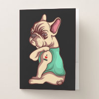 Dog Lover | Cool French Bulldog I Love Mom Tattoo
