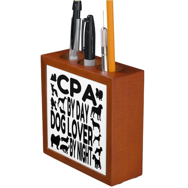Dog Lover CPA Loves Baking Pencil Holder (In Situ)