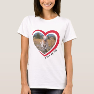 Dog Lover Custom Photo and Name Personalized  T-Shirt