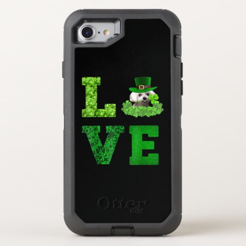 Dog Lover  Cute Love Maltese St Patricks Day OtterBox Defender iPhone SE87 Case