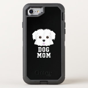 Dog Lover Cute Maltese Dog Mom OtterBox Defender iPhone SE/8/7 Case