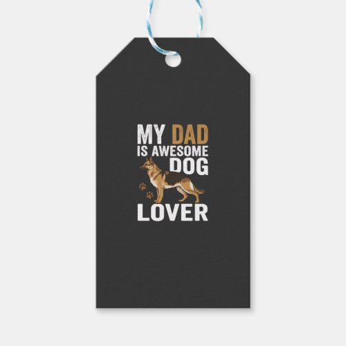 Dog Lover Dad Is Awesome Gift Tags