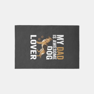 Dog Lover Dad Is Awesome Rug