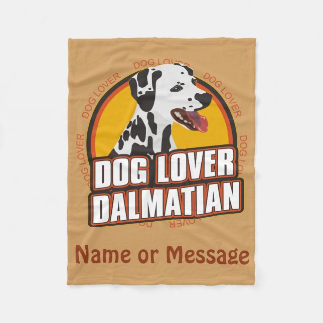 Dog Lover Dalmatian Blanket Customize Name (Front)