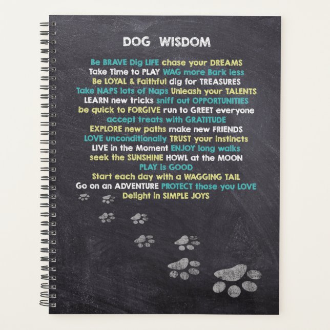 Dog Lover Dog Wisdom Quotes Planner (Front)