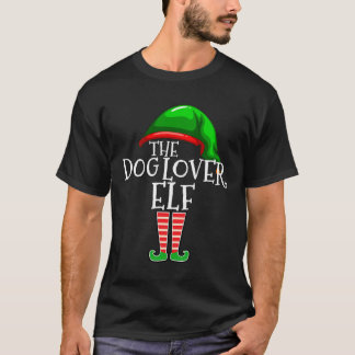 Dog Lover Elf Group Matching Family Christmas Gift T-Shirt