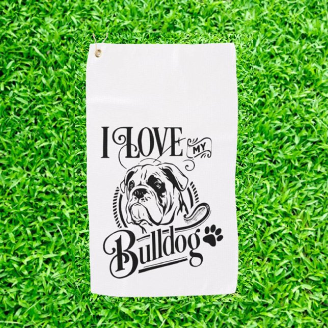 Dog Lover Father’s Day Gift  Golf Towel (Ultimate Gift Ideas for Every Bulldog Lover!)