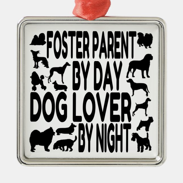Dog Lover Foster Parent Metal Ornament (Front)