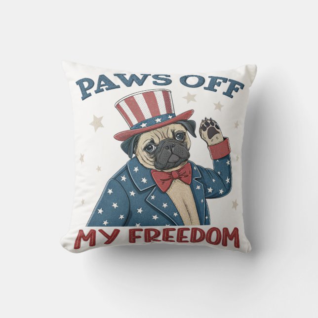 dog lover freedom pillow (Front)