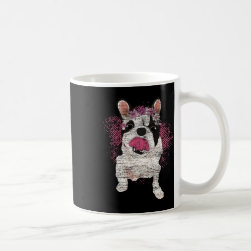 Dog Lover Frenchie Pet Owner Flowers French Bulldo Coffee Mug