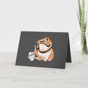 Dog Lover   Funny Bulldog Farting Sarcastic Holiday Card