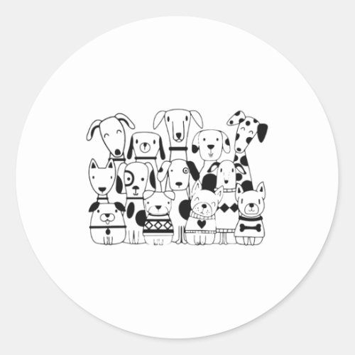 Dog Lover Funny  Classic Round Sticker