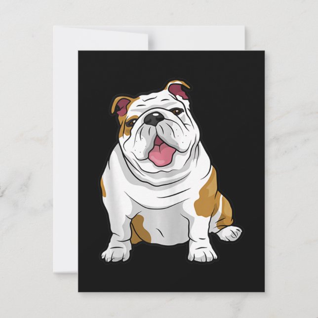 Dog Lover | Funny English Bulldog Puppy Gift Thank You Card (Front)