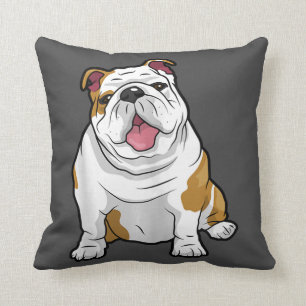 Dog Lover Funny English Bulldog Puppy Gift Throw Pillow