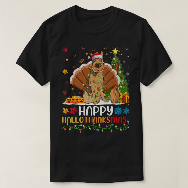 Dog Lover Funny Happy Belgian Malinois Dog HelloTh T-Shirt (Design Front)