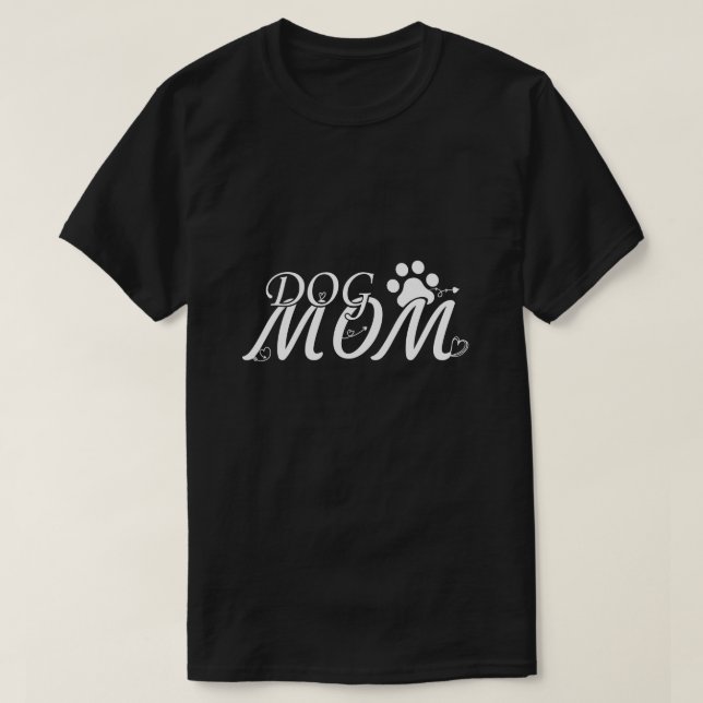 Dog Lover, Fur Mom, Mom Shirt, Dog Mom T-Shirt. T-Shirt (Design Front)