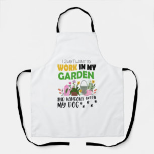 Dog Lover Gardener Garden Pet Plants Gardening  Apron