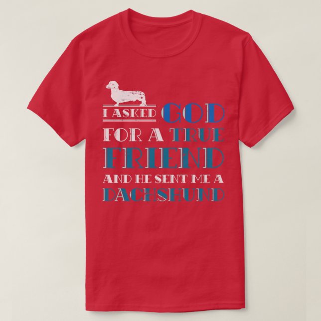 Dog Lover Gift Dachshund Animal Wiener Dog T-Shirt (Design Front)
