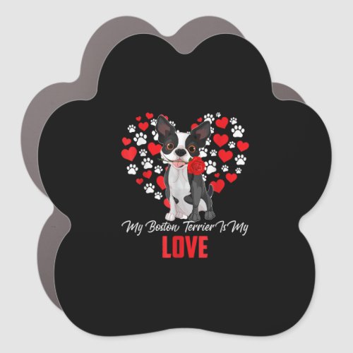 Dog Lover Gift For Womens My Boston Terrier Car Magnet