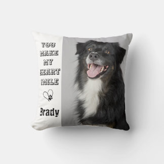 Dog Lover Gift Pet Personalized  Photo Throw Pillow