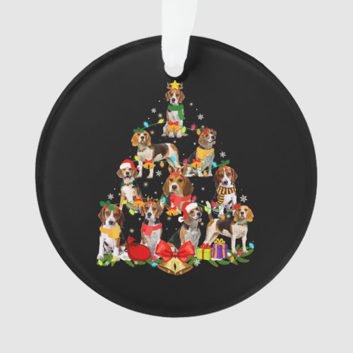 Dog Lover Gifts Beagle Tree Christmas Light Ornament