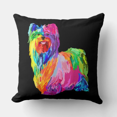 Dog Lover Gifts Yorkie For Yorkshire Terrie Lover Throw Pillow