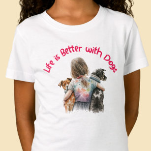Dog Lover Girl's T-Shirt