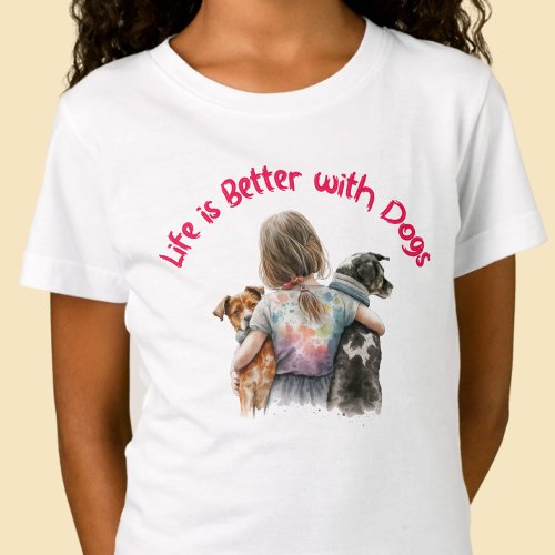 Dog Lover Girls T_Shirt