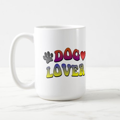 Dog Lover Groovy Vintage Font Coffee Mug