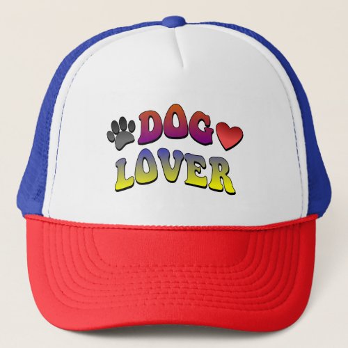 Dog Lover Groovy Vintage Font Trucker Hat